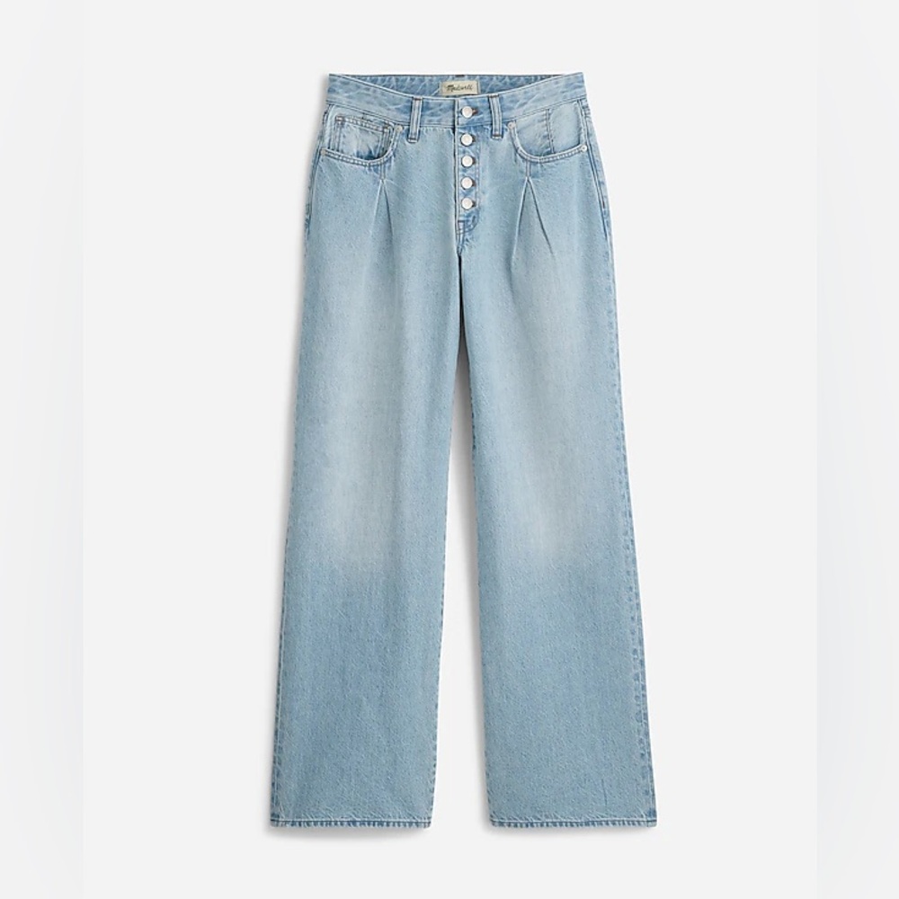 NWT Madewell Superwide-Leg Jeans in Cather Wash: Button-Front Edition - 25 - Picture 6 of 11